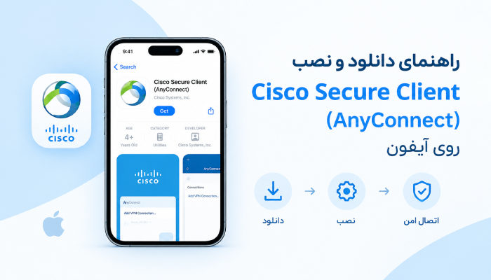 راهنمای دانلود و نصب Cisco Secure Client (AnyConnect) روی آیفون